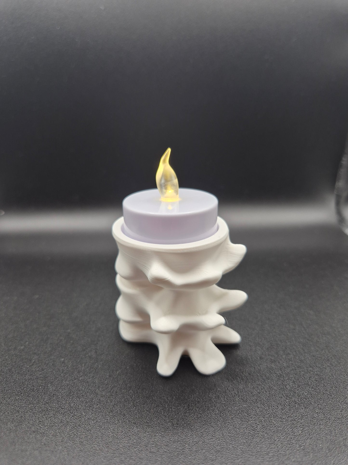 3D Printed Vertebra Tea Light Holder | Spooky Halloween Candle Decor | Gothic Skeleton Spine Ornament