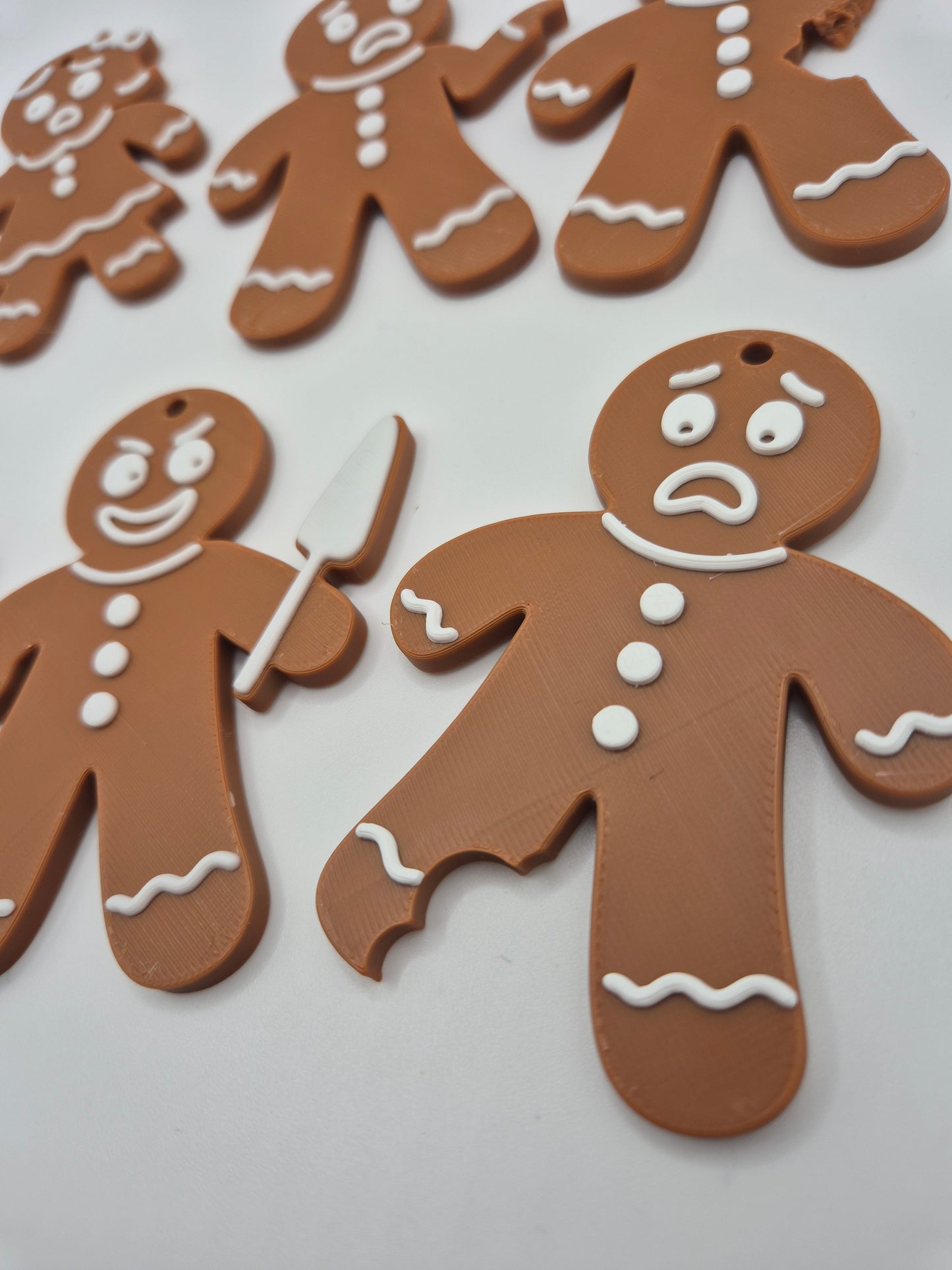 🎄 The Crumb Squad – Gingerbread Ornaments (Set of 6) | Funny Christmas Tree Decorations.