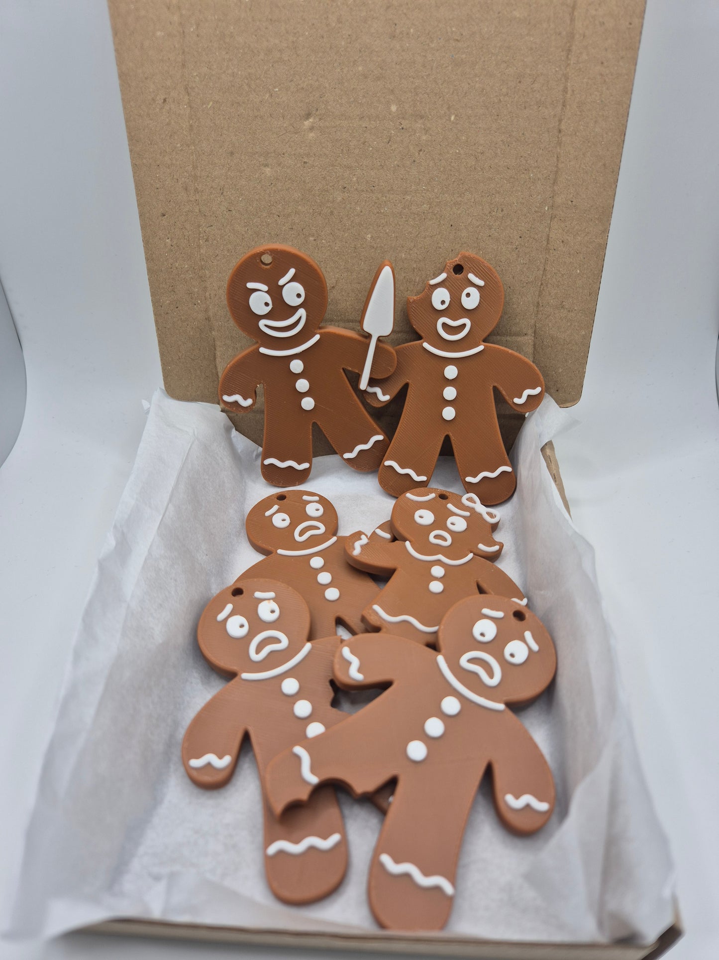 🎄 The Crumb Squad – Gingerbread Ornaments (Set of 6) | Funny Christmas Tree Decorations.