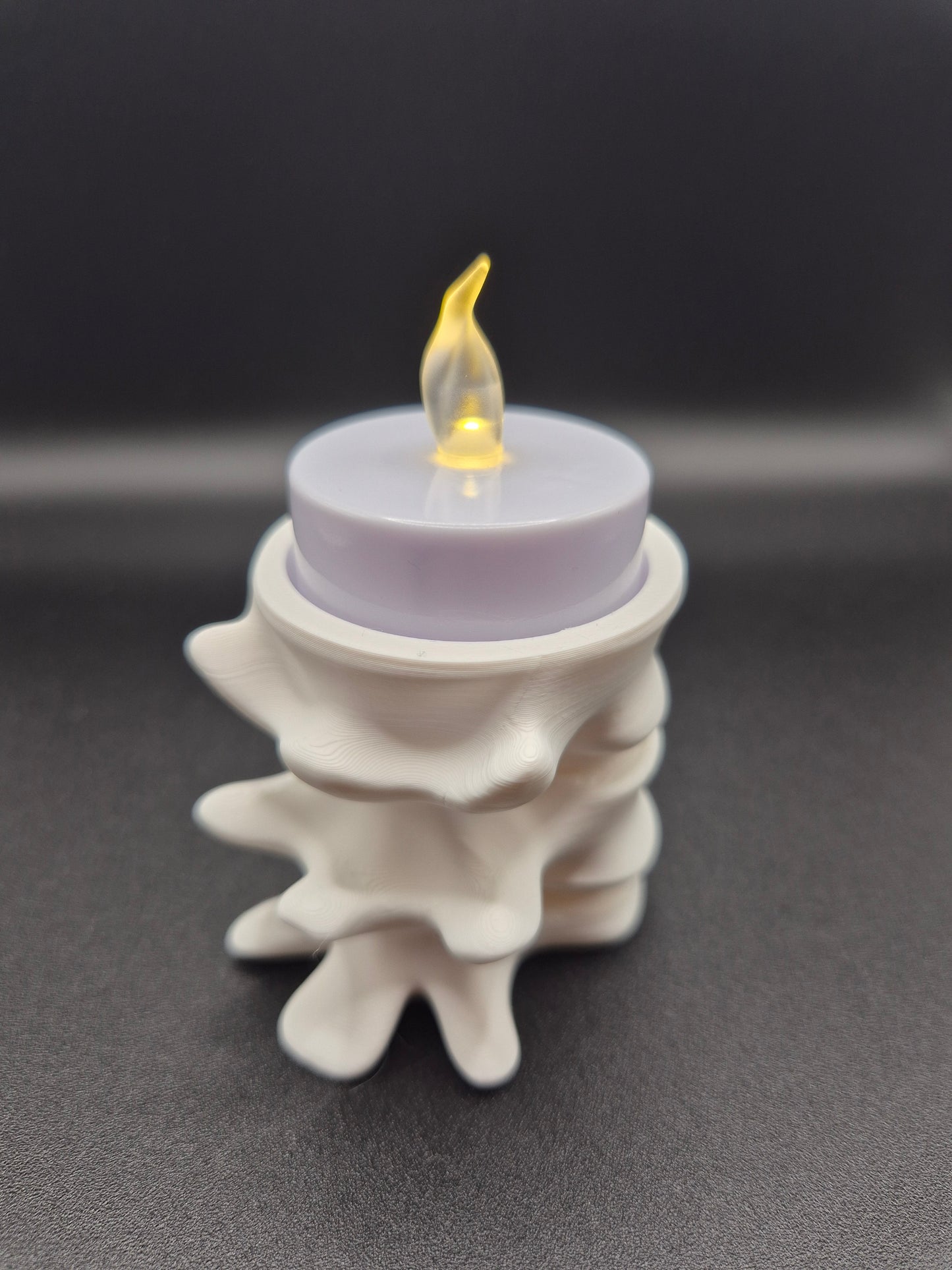 3D Printed Vertebra Tea Light Holder | Spooky Halloween Candle Decor | Gothic Skeleton Spine Ornament