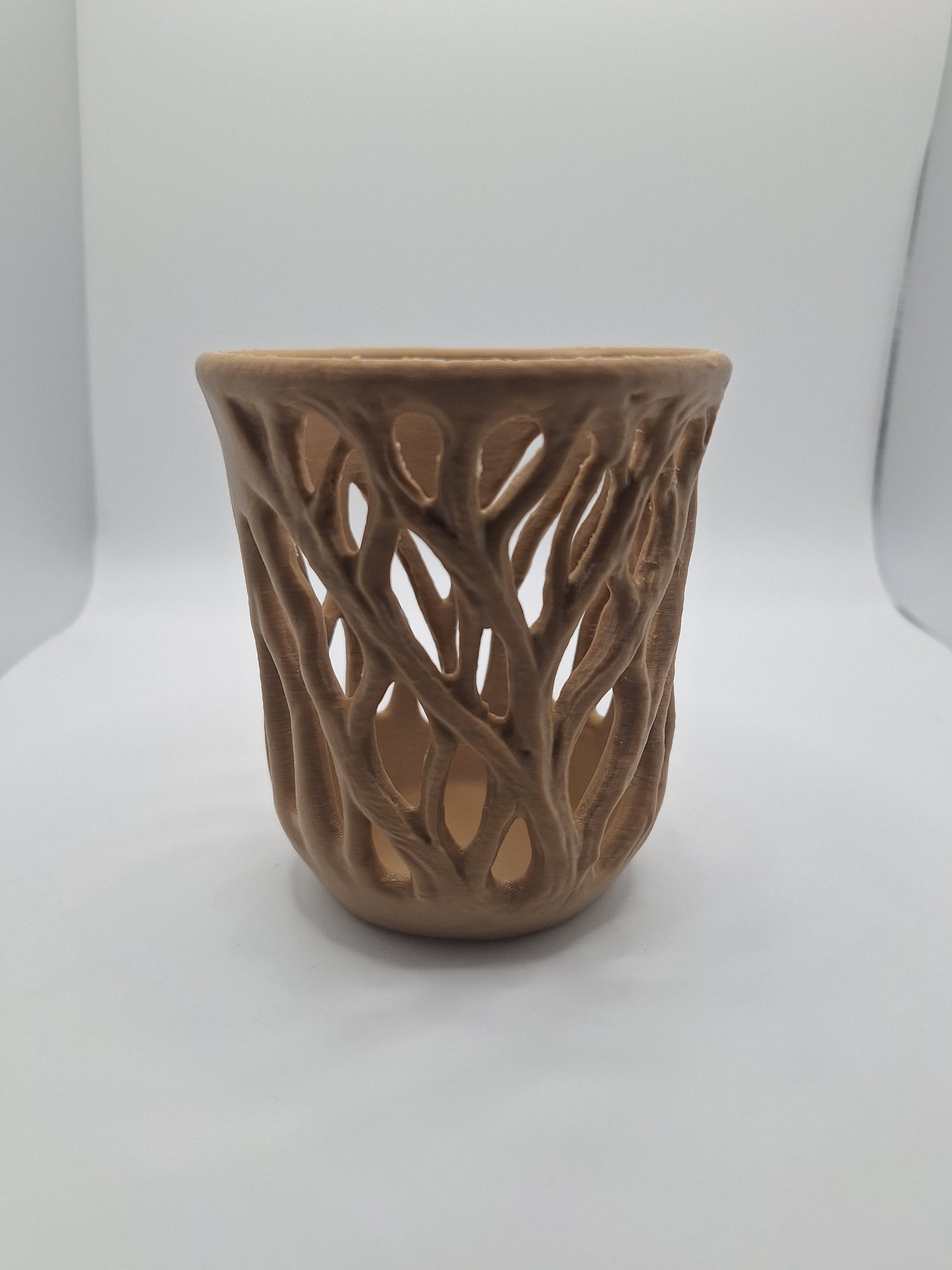 Tree Root effect 3D Printed Plant Pot,  Brown & Black Organic Design