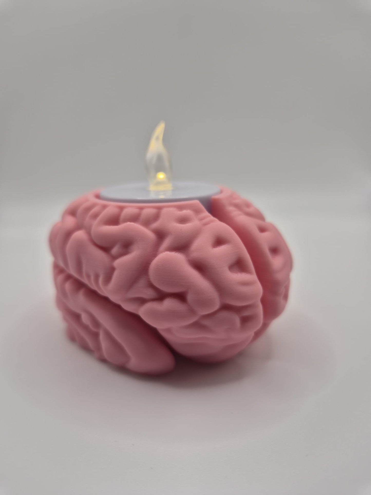 Spooky brain tea light holder